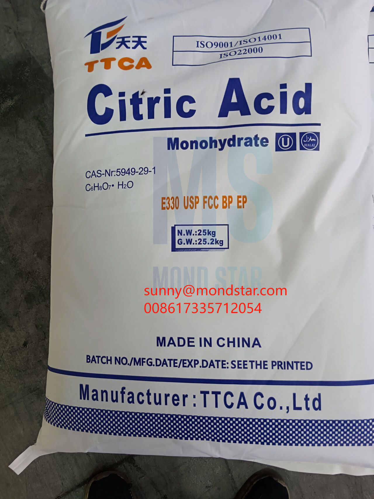 citric acid anhydrous